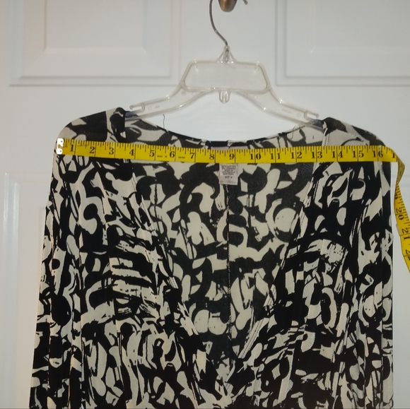 Chico's Women's Black and White Dress Size 2 Check chart above (Size M) - Picture 6 of 11